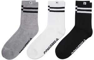 Носки до колена унисекс Converse, цвет 3 Pack (Gray, White and Black)