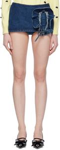 Юбка-шорты из микро-денима Pushbutton