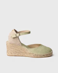 Женские плетёные эспадрильи на клиновидной подошве с пряжкой Toni Pons, зеленый