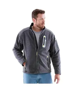 Мужская утепленная куртка Extreme Sweater Jacket – комфорт при -10°F, ветро- и влагозащита, прочная рабочая одежда для экстремальных холодов RefrigiWear, серый