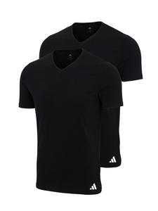 Футболка Basic с V-образным вырезом 2P черного цвета adidas