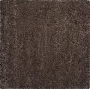 Ковер SAFAVIEH, 92 x 92 см, Santa Monica Shag Collection, Mushroom, без линьки и простой в уходе, идеален для гостиной, столовой, спальни (SGN725-8181-3SQ)