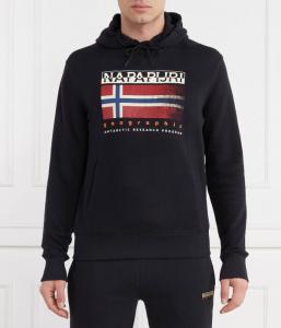 Толстовка мужская Napapijri с флагом, черный