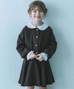 Однотонный нарядный детский комплект без воротника, детская одежда, весна/лето 2016 Devirock, цвет 001-Black