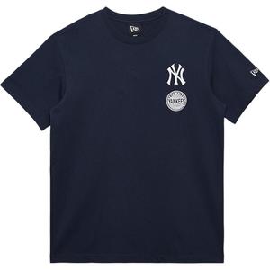 Футболка унисекс темно-синяя New Era, темно-синий