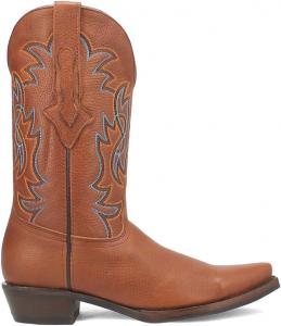 Мужские повседневные ботинки Dingo Gold Rush из кожи с вышивкой, заостренный носок, средний голень - черные