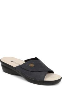 Кожаные босоножки на танкетке без шнуровки Pavers, синий