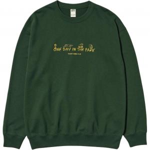 Толстовка унисекс Long Field Collaboration FW25 из коллаборации с ZHANGCHANGXIONG,LIANMINGKUAN Uniqlo, темный зеленый