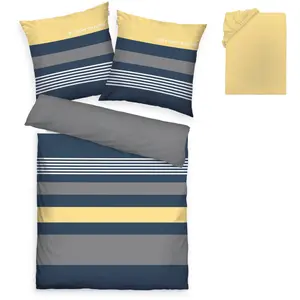 Постельное белье Tom Tailor Home, желтый / темно-синий