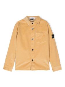 Stone Island Junior куртка-рубашка с нашивкой Compass, нейтральный цвет