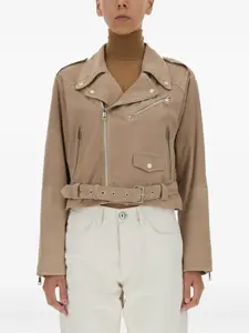 Куртка с асимметричной молнией и поясом на талии Arma, бежевый