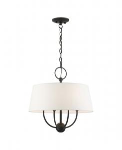 Подвесная люстра Ridgecrest с 4 плафонами Livex, черный