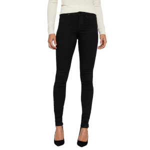 Джинсы Vero Moda Tanya Normal Waist Slim Piping, черный