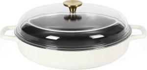 Сковорода Sur La Table Kitchen Essentials эмалированная чугунная с крышкой 3,5 л, белый