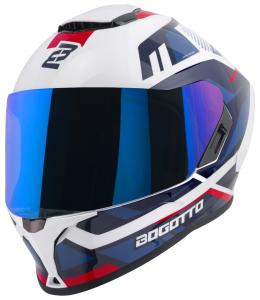 Шлем Bogotto Phantom Codex Fiberglass, White/Blue/Red