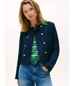 Элегантный жакет regular fit Tommy Hilfiger, темно-синий