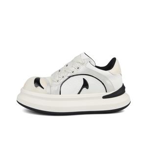 Нескользящие, износостойкие, дышащие, увеличивающие рост низкие женские кроссовки для скейтбординга MUKALUO, Black White