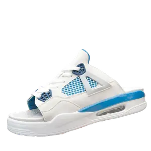 TAFN Мужские слайдеры бежево-желтые - бело-голубые, цвет White Blue