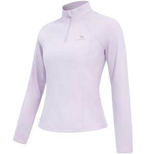 Футболка для йоги женская с воротником стойкой CAMEL, star moon фиолетовый