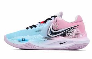 Nike Баскетбольные кроссовки Precision 6 Starry с амортизацией, противоскользящие, износостойкие, дышащие, с низким верхом, унисекс, розовые, синие