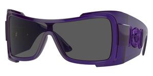 Женские солнцезащитные очки Versace 127 мм, цвет transparent purple