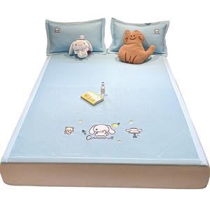 Покрывало Summer Home Cooling Soft Mat Air Conditioning Mat Cooling Breathable Bed Mat Students Dormitory Three Piece Set Sanrio, Bear Cub Cinnamoroll