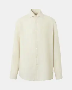 Мужская спортивная рубашка с длинными рукавами из 100% льна Emidio Tucci, бежевый