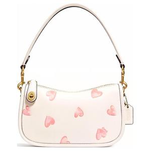 COACH Сумка через плечо из кожи коровы свингер маджонг женская розовая белая