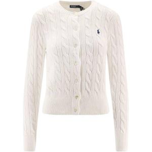 Кардиган с узором "косичка" Polo Ralph Lauren, белый