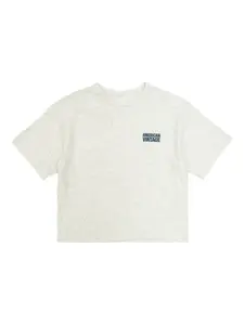 Топ с логотипом American Vintage Kids, серый