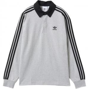 Adicolor Rugby SS25 поло Unisex Adidas Originals, серый/черный