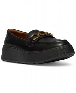 Женские кожаные лоферы F-Mode с квадратной цепочкой FitFlop, Black