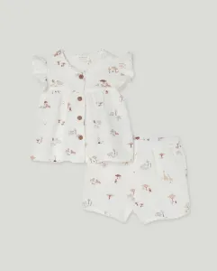 Детская пижама для девочки из шифона Cotton Juice, белый