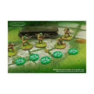 Премиальные печатные жетоны фракций времен Второй мировой войны — союзник Килроя (10), Token Sets - WWII Factions & Flags