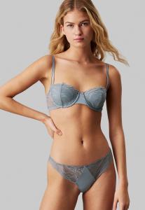 Трусы Calvin Klein Underwear THONG, Lead/Blue-Grey