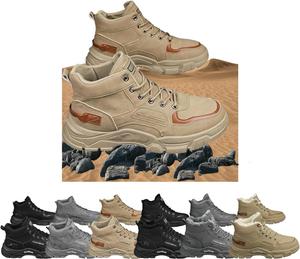 Мужские походные ботинки для улицы, прочные и дышащие ботинки с шнуровкой, для прогулок, хайкинга и альпинизма, осень и зима Generic, хаки