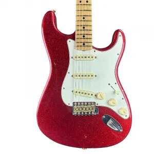 Fender Custom Shop Ограниченная серия 69 Strat Journeyman Relic Старый Красный с блеском с футляром