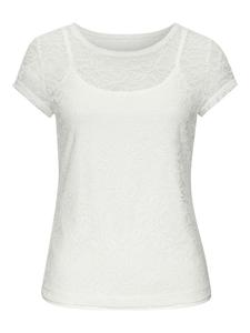 Кружевная рубашка белого цвета LASCANA