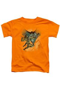 Детская футболка с коротким рукавом "Бэтмен против Кэтмена" Gildan, оранжевый