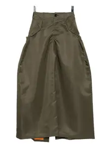 Юбка с широкой пряжкой SACAI, зеленый