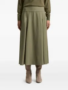 Плиссированная юбка миди Peserico, зеленый