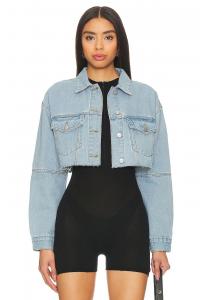 Кэти обрезала куртку Superdown, синий