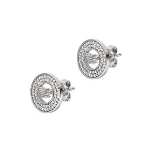 EMPORIO ARMANI Серьги-гвоздики из стерлингового серебра