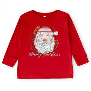 Футболка с длинным рукавом Merry Christmas Santa Stripes для малышей The Juniper Shop, Red
