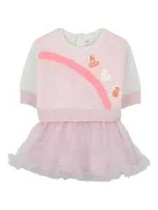 Декорированное платье Billieblush, белый