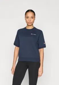 Толстовка с круглым вырезом и контрастными иконками Champion, Dark Blue