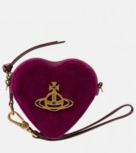 Сердечко из бархата на ремешке Vivienne Westwood, Purple