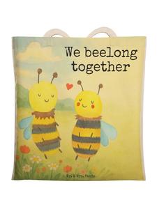 Mr. & Mrs. Panda Тканевая сумка с изображением пчелы и надписью белого цвета