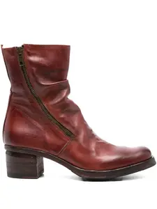 Ботильоны на блочном каблуке Shoto, красный