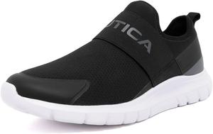 Мужские слипоны Nautica - повседневная модная обувь для прогулок, средняя и широкая полнота, черный